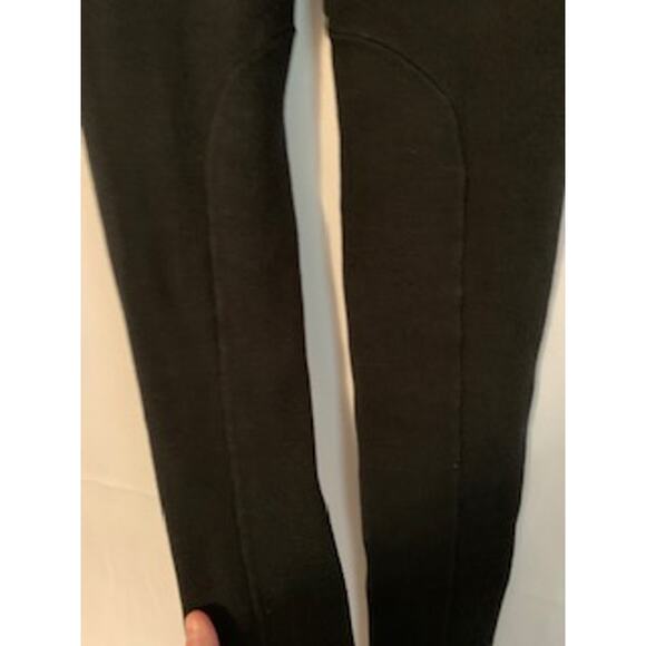 BCBG Max Azria Small Ribbed Black Riding Style Legging Ranch Western Wear - Picture 3 of 6